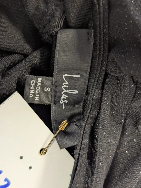 01349 Lulus Sparkle Mermaid Maxi Dress Black size Small evening formal wedding - Picture 7 of 8